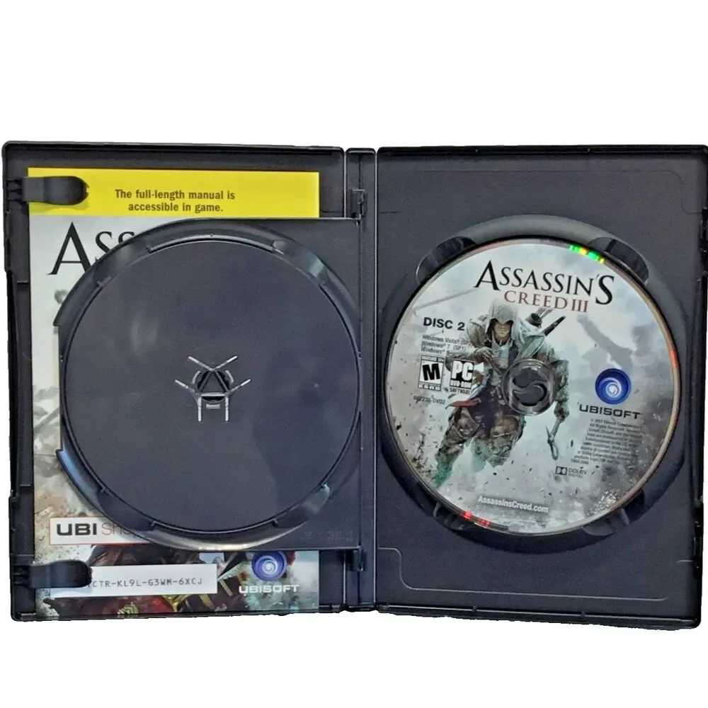 Assassin's Creed III 3 PC Game Windows DVD-ROM Complete CIB Ubisoft